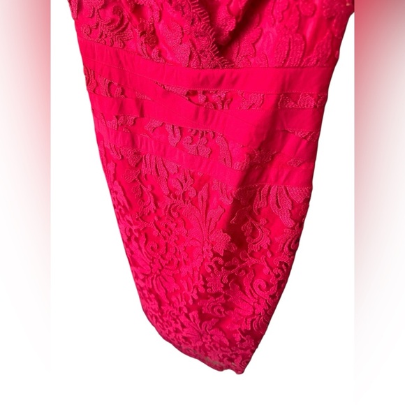Tadashi Shoji Elegant Pink Lace Dress size 6 - Picture 8 of 11
